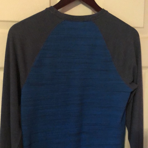 Urban Pipeline Maxflex Blue & Gray Long Sleeve Waffle Knit Shirt Mens Small S - Picture 13 of 15